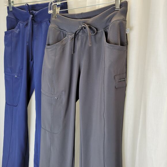 Lot of 2 Pair Infinity Nursing Scrub Pants in Navy and Gray, XS - Picture 3 of 13